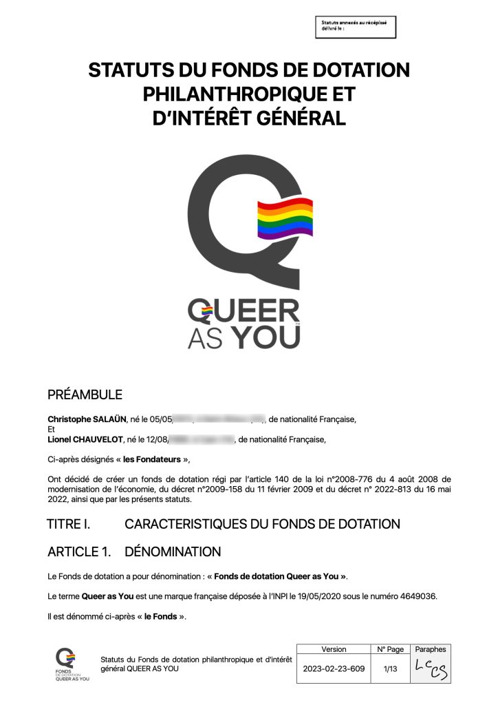 FDD Queer As You - Statuts - version 2023-02-21-609 Page 3 de 16